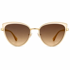 Gold Cat Eye Sunglasses for Women – Modern Chic UV400 Protection