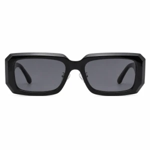 Bold Beveled Rectangle Sunglasses for Men & Women with Universal Nose Pads
