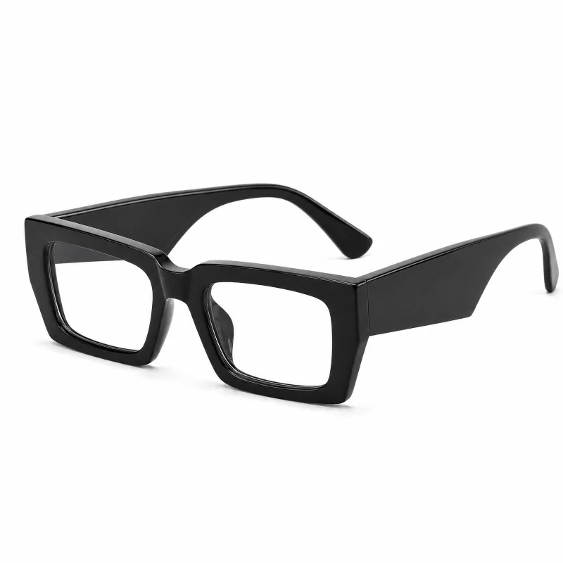 Bold Rectangular Acetate Glasses with Tall Arms - Modern Statement Eyewear - Image 5