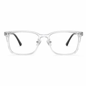 Modern Clear-Line Square Glasses | Built-In Nose Pads for Comfort & Style